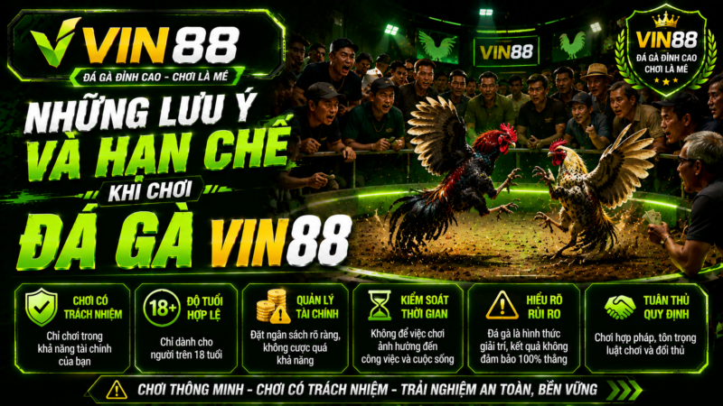 Những Lưu Ý Và Hạn Chế Khi Chơi Đá Gà Vin88