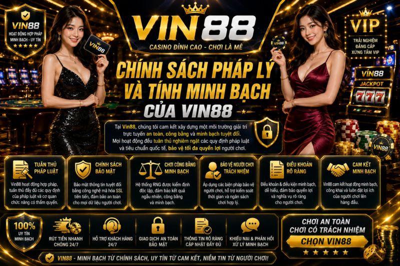 Chính Sách Pháp Lý Và Tính Minh Bạch Của Vin88